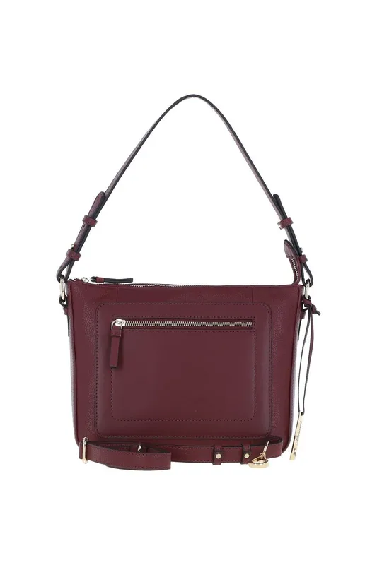 Ashwood Leather Women's Real Leather Shoulder Bag in Wine - Wine