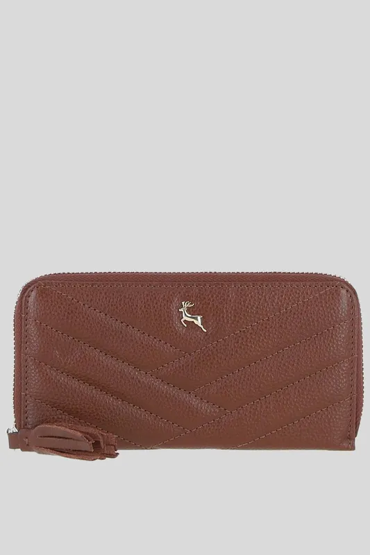 Ashwood Leather Women's 'Seraphina' Real Leather Purse with Rfid-Protection in Tan - Tan