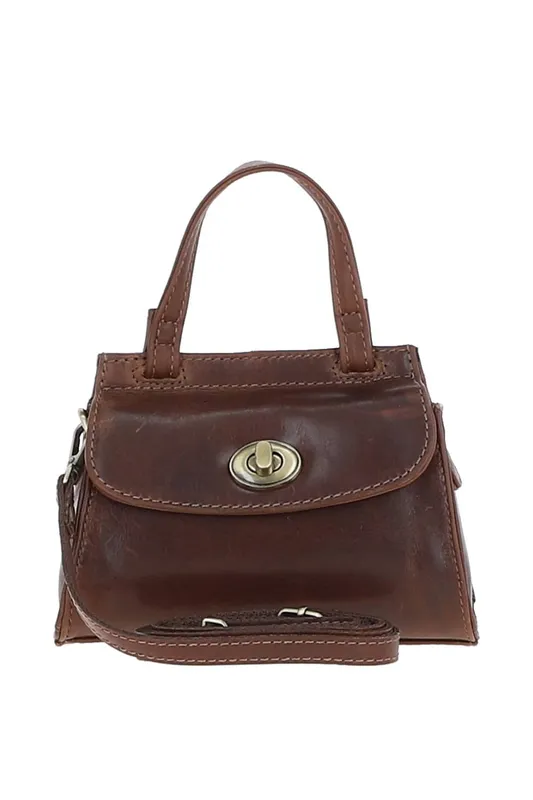 Ashwood Leather Women's Small Real Leather Grab Bag in Brown - Brown