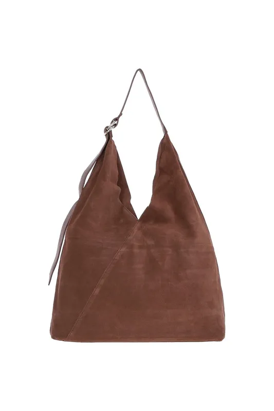 Ashwood Leather Women's 'Tocco di Lusso' Leather Brown Suede Bag Brown