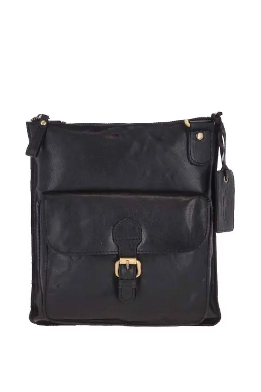 Ashwood Leather Women's Vintage Small Leather Shoulder Bag in Black - Black