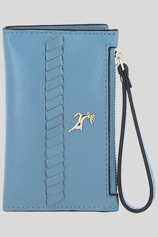 Ashwood Leather Women's 'Vivienna' Real Leather Purse in Blue Blue One Size female