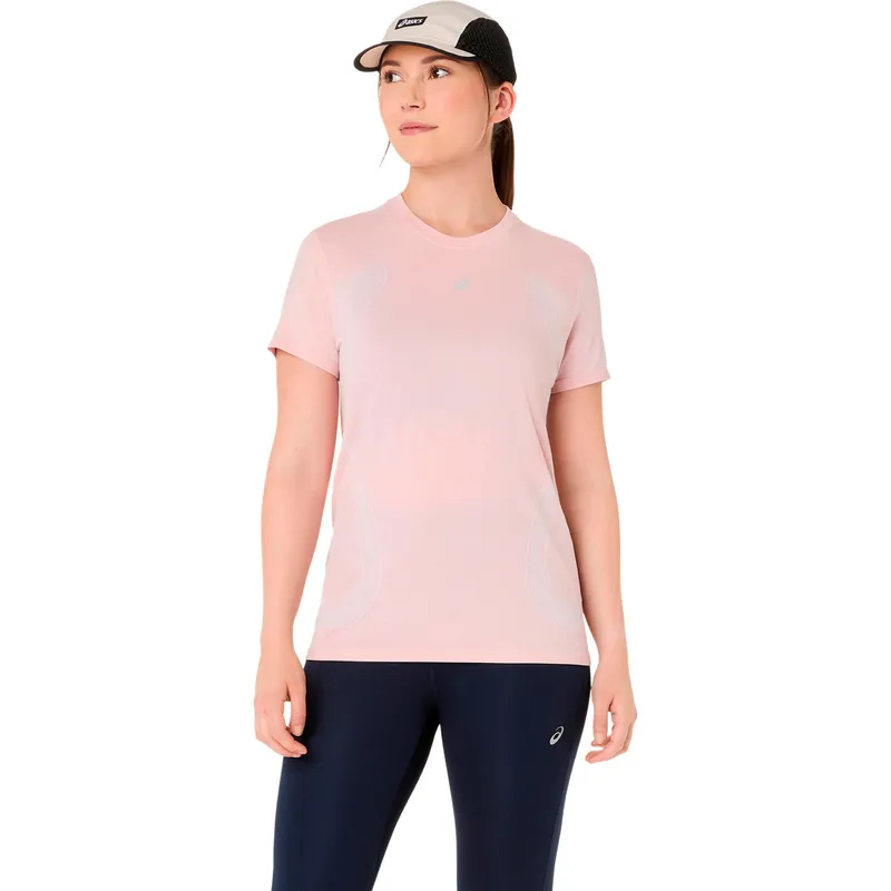 Asics Road Seamless Running shirt Women - pink - Size: Large
