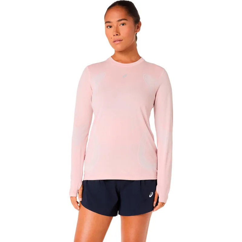Asics Road Seamless Running shirt Women - pink - Size: Large