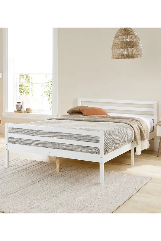 Aspire Alpine Bed Frame in White Size: King White King