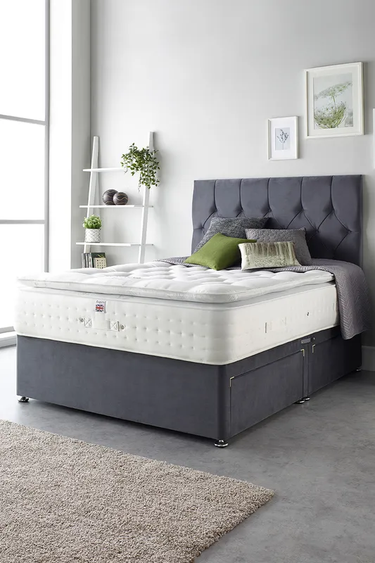 Aspire Cashmere 1000 Pocket Pillowtop Mattress in White Size: Single White Single