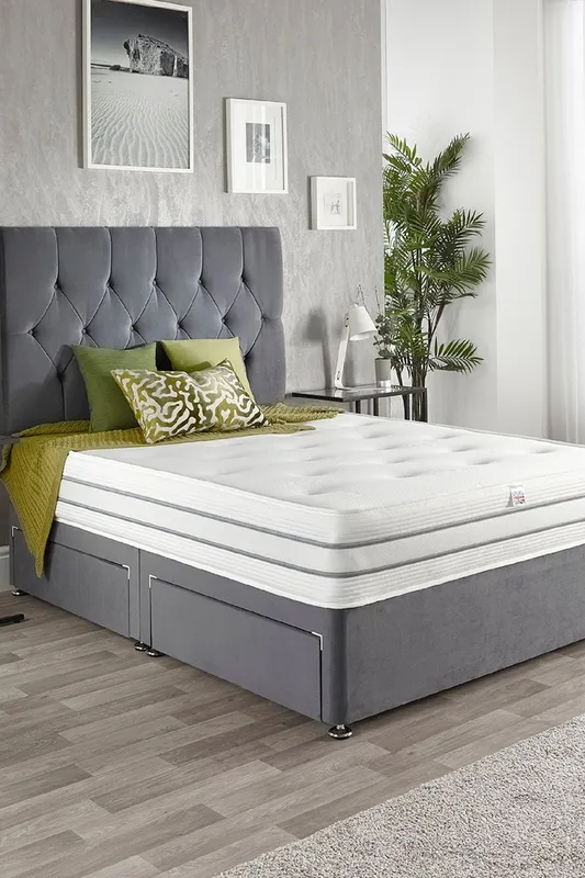 Aspire Cool 1000 Pocket+ Tufted Mattress in White Size: Double - White - Size: Double
