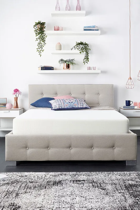 Aspire End Lift Ottoman Storage Bed, Beige Linen Size: Single Beige Single