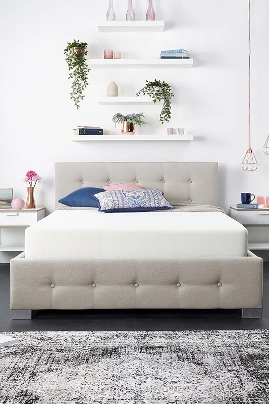 Aspire End Lift Ottoman Storage Bed, Beige Linen Size: Small Double - Beige