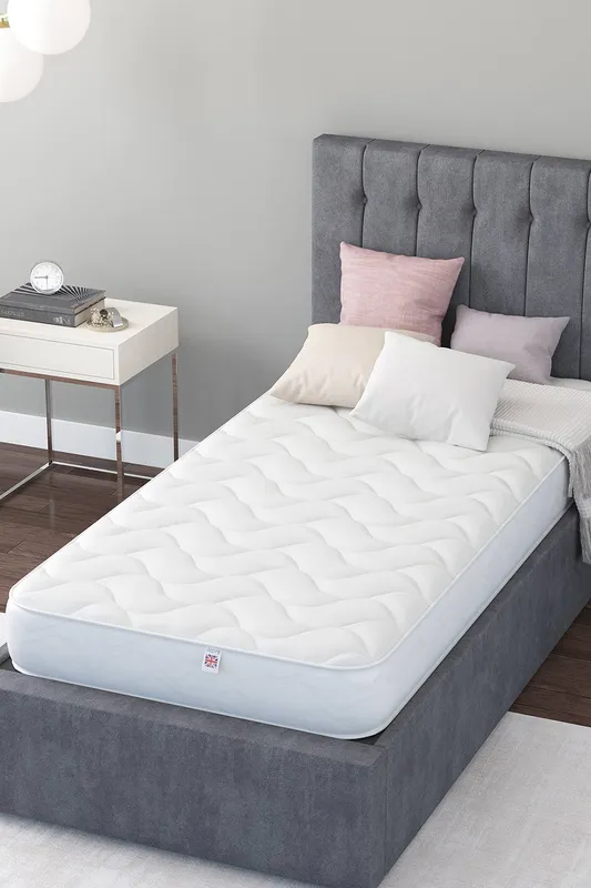 Aspire UK Made Support Rolled Mattress in White Size: Small Single - White