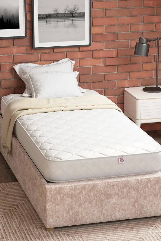 Aspire Comfort Memory Foam Mattress in White Size: Small Single - White - Size: Small Single