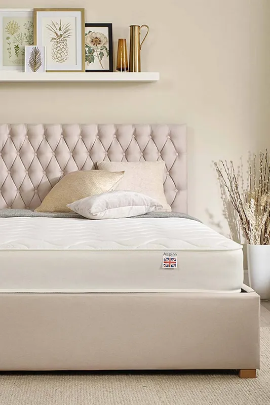 Aspire Unisex Essentials Cooltouch Bonnell Comfort Mattress in White Size: Small Single White Small Single female