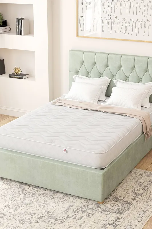 Aspire Memory Foam Hybrid Mattress in White Size: Double - White