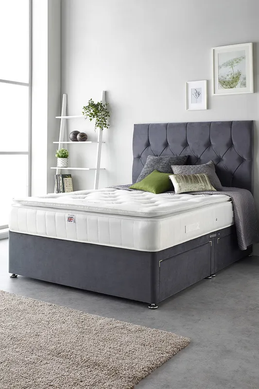 Aspire Unisex Natural Cashmere Pillowtop Mattress in White Size: Double White Double female