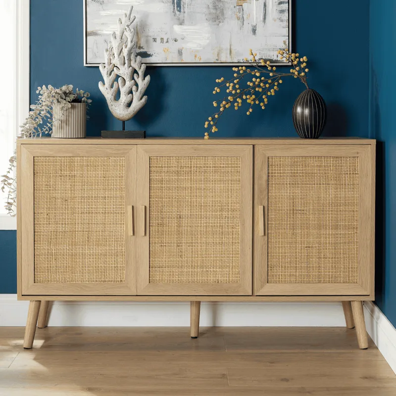 Astbury 3 Rattan Door Natural Sideboard