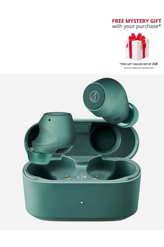Audio Technica Unisex Ath-CKS30TW+ Wireless Earbuds in Green Green female