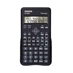 Aurora Black 2-Line Scientific Calculator