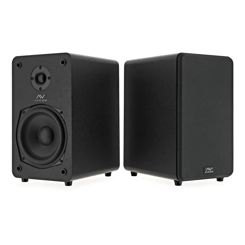 Avcom Active Bookshelf Speaker Pair Black