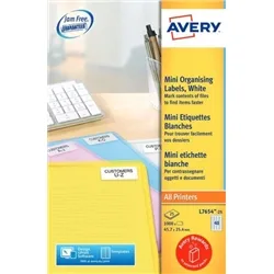 Avery Laser Mini Labels 45.7x25.4mm 40 Per Sheet White (1000 Pack)