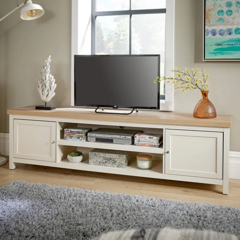 Avon 180cm Large TV Stand - White