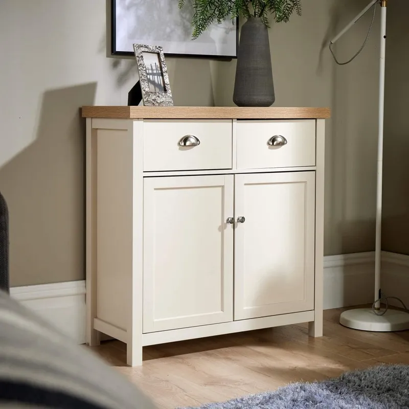 Avon 2 Drawer Storage Cupboard - White