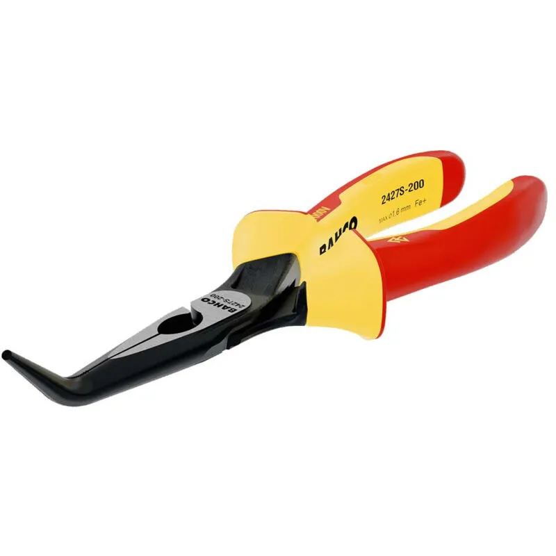 Bahco 2427S Ergo Insulated 45¡ Bent Nose Pliers 200mm (8in) in Red Red