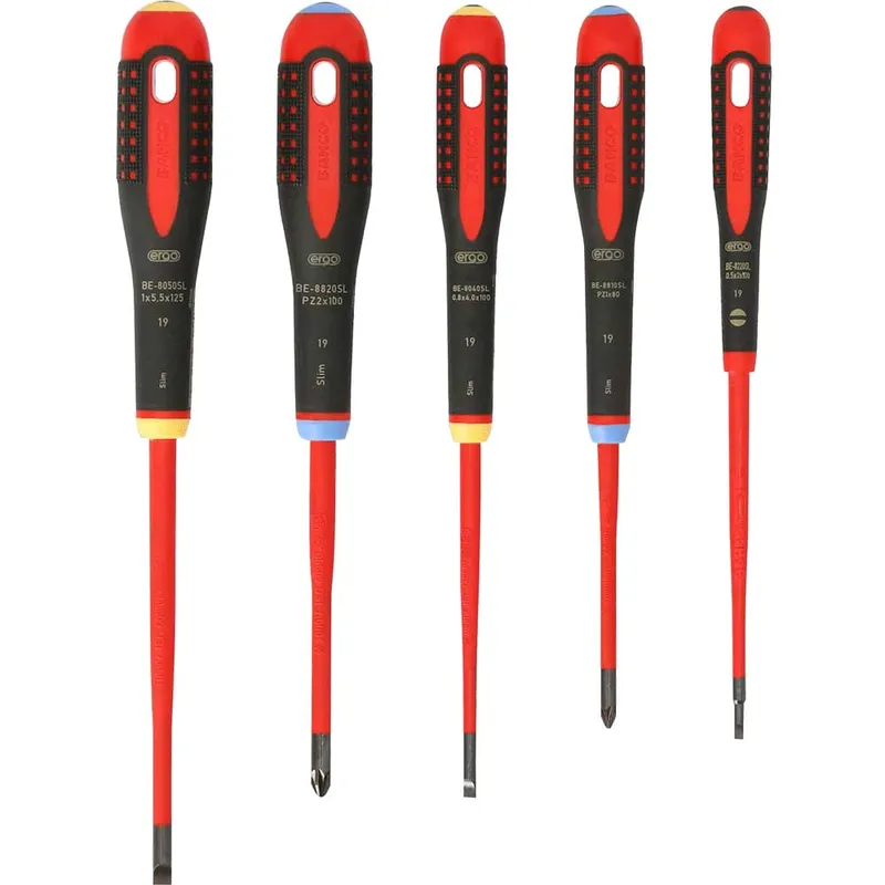 Bahco Slim Ergo Insulated Screwdriver Sl/Pz Set 5 Piece