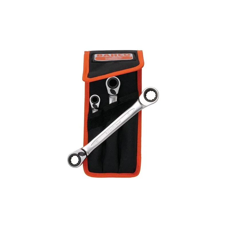 Bahco S4RM/3T S4RM Series Reversible Ratchet Spanner Set, 3 Piece