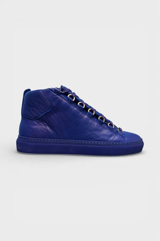 Balenciaga Unisex Arena High Sneakers Blue Size: 6 - Blue