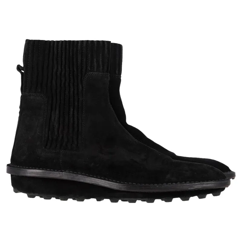 Balenciaga Women's Preloved Chelsea Boots in Black Suede Size: 5.5 - Black - Size: 5.5