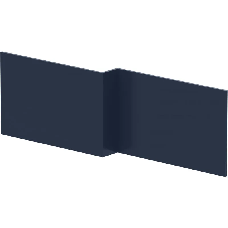 Balterley L Shape Square Front Bath Panel Matt Midnight Blue 1700mm Blue