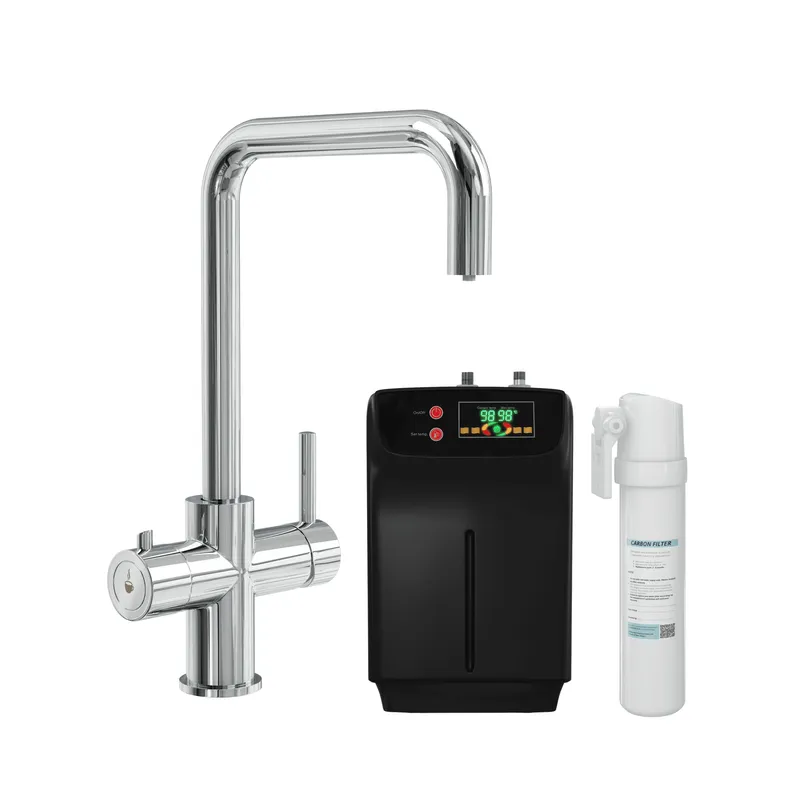 Balterley 3 in 1 Instant Hot Water Kitchen Sink Tap Tank & Filter Chrome in Silver Silver