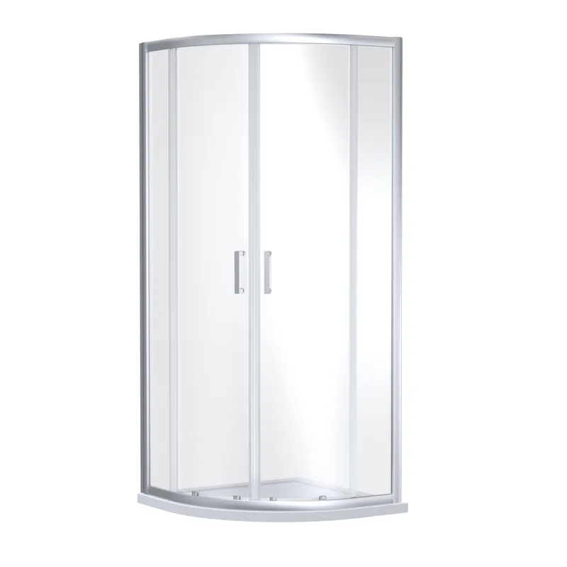 Ruwa 6mm Toughened Safety Glass Quadrant Shower Enclosure - 1900 x 900 x 900mm - Chrome Balterley