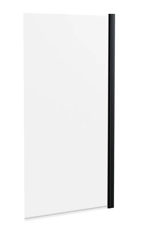 Balterley 6mm Toughened Safety Glass Straight Reversible Bath Screen - Black Black