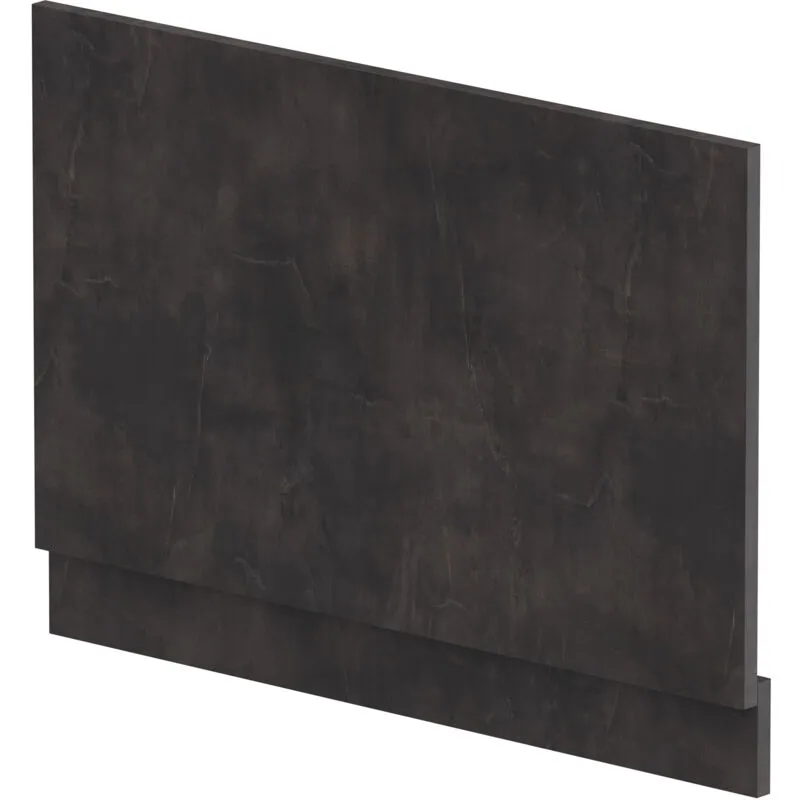 Balterley - 800mm Edge/Power Straight End Bath Panel & Plinth - Textured Matt Metallic Slate