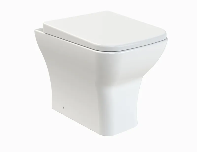 Balterley Back to Wall Toilet Pan & Soft Close Seat - 410x365x500mm in White White