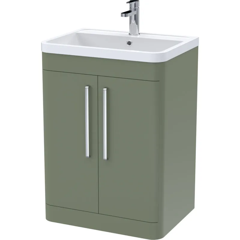 Balterley Bathroom 2 Door Bathroom Vanity Basin Unit 800mm - Satin Green