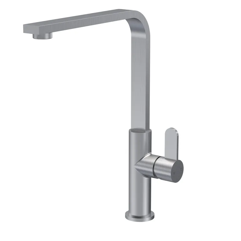 Balterley Chara Kitchen Mixer Tap for Sink Mono - Brushed Nickel in Metallics Metallics