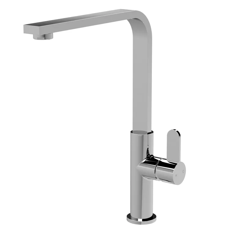 Balterley Chara Kitchen Sink Mono Mixer Tap - Chrome Single Lever Handle in Silver Silver
