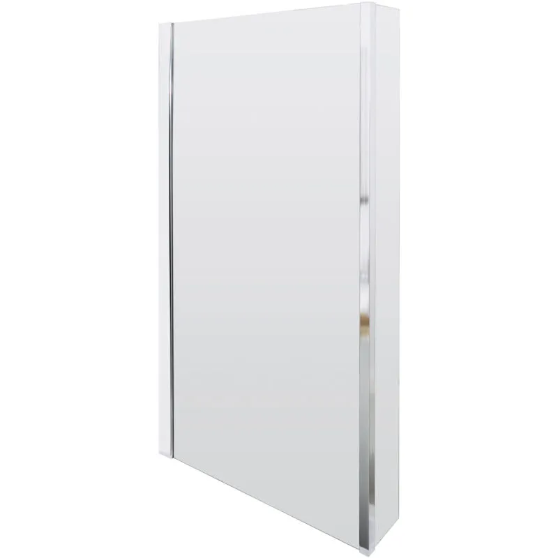 Balterley - Chrome 6mm Toughened Safety Glass Reversible L-Shaped Bath Screen Fixed