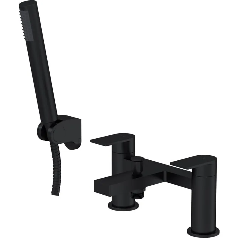 Balterley - Contemporary Bath Shower Mixer Tap with Shower Kit - Matt Black