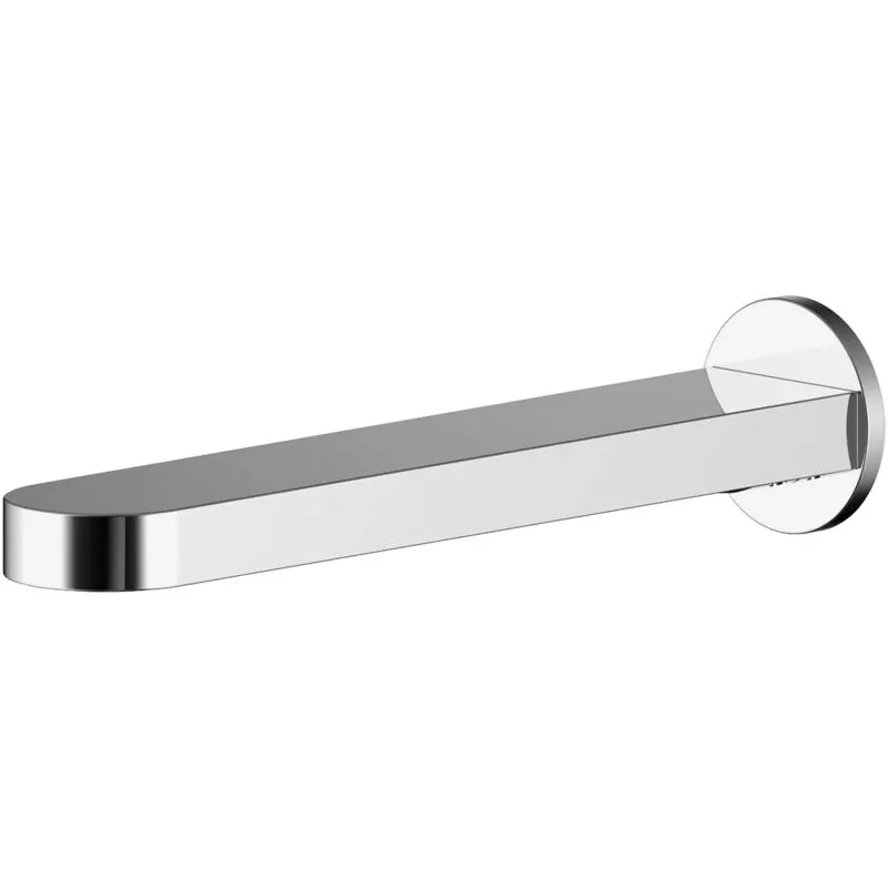 Balterley Pride Contemporary Bathroom Round Wall Mounted Bath Spout 45mm, Chrome in Silver Silver