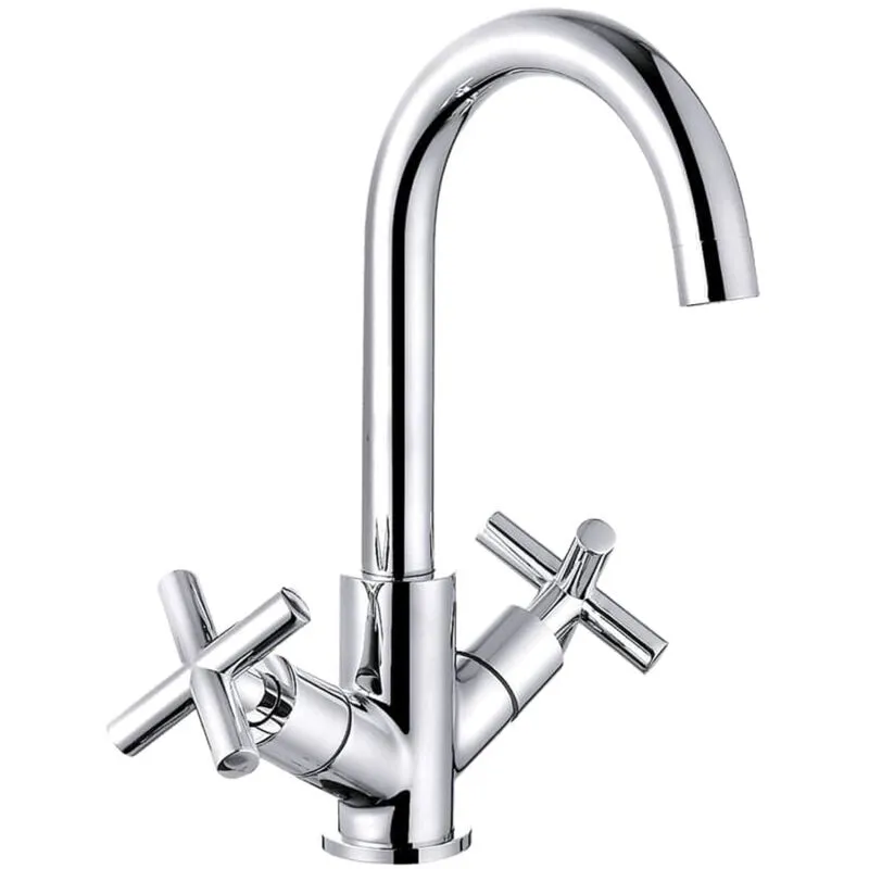 Balterley Contemporary Cross Handle Kitchen Mixer Tap, Chrome
