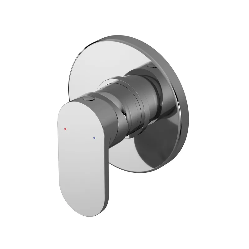 Balterley Current Round Concealed Manual Shower Valve, Round Backplate - Chrome in Silver Silver