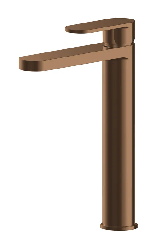 Balterley - Current Round High Rise Mono Basin Mixer Tap - Brushed Bronze