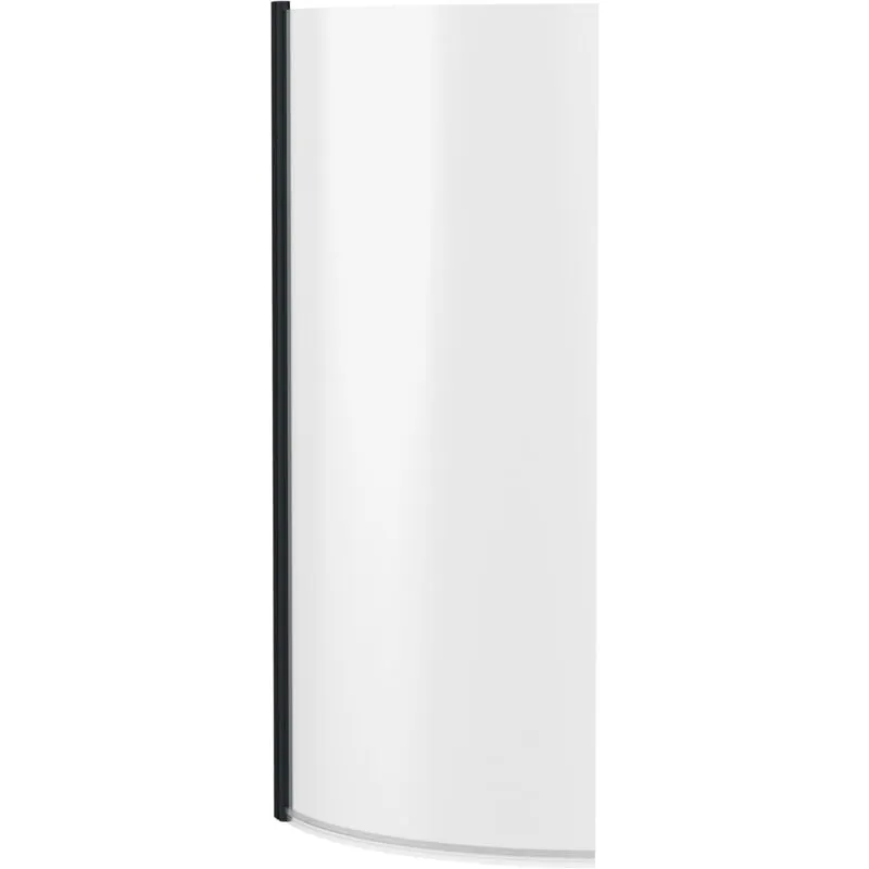 Balterley Curved 6mm Toughened Safety Glass Reversible P Bath Screen Black Black