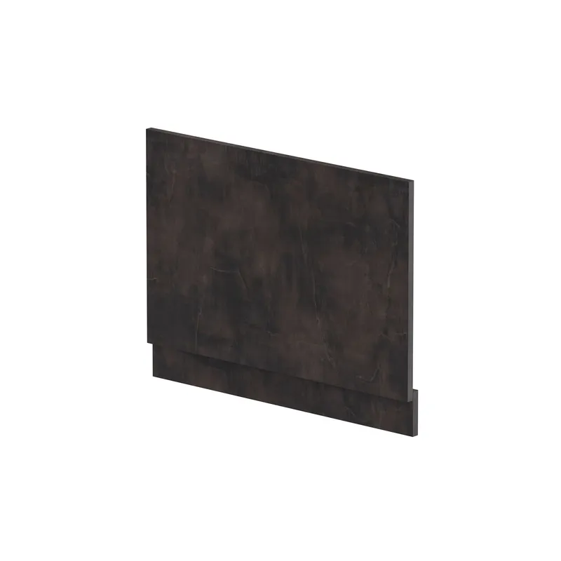 Balterley - 750mm Edge/Power Straight End Bath Panel & Plinth - Textured Matt Metallic Slate