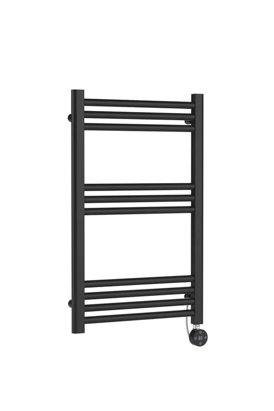 Balterley Electric Round Tube Towel Rail with 10 Bars, 800 x 500mm - Anthracitee in Grey Grey