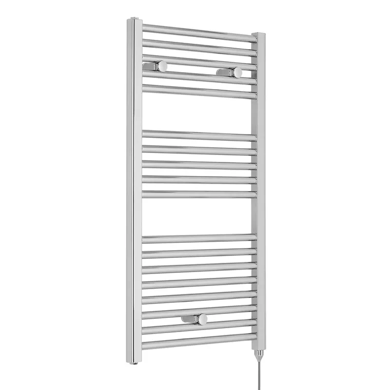 Balterley - Electric Vertical Round Towel Rail with 18 Rails - 920mm x 480mm - 300 Watt - Chrome