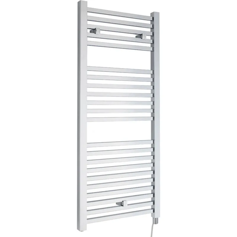 Balterley - Electric Vertical Square Towel Rail with 22 Rails - 1110mm x 500mm - 300 Watt - Chrome
